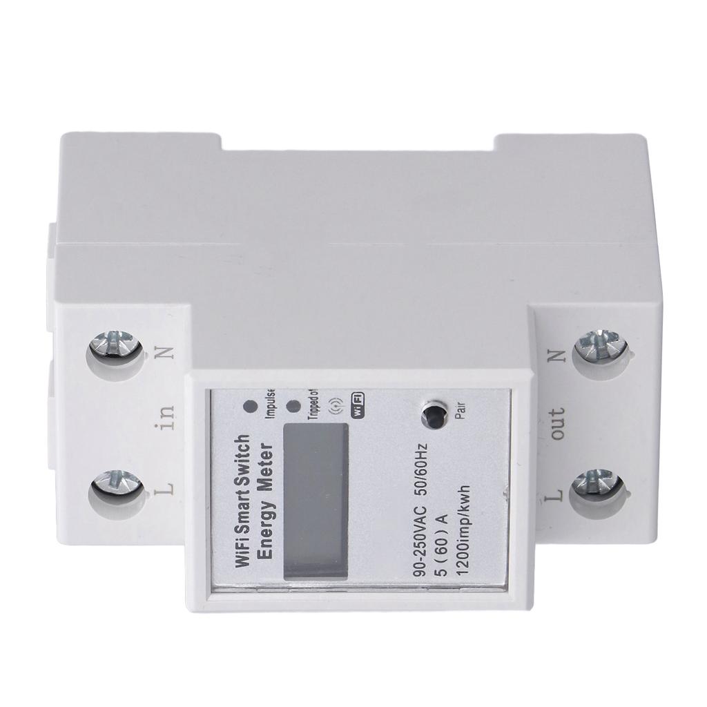 WIFI Smart Energy Meter LCD Display Household for Tuya 1 Phase 2P Din Rail ZMAI?90 AC90?250V