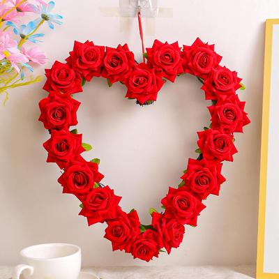 Love Heart Wreath Valentine's Day Wreath Wall Hanging Decor Valentines Day Gifts