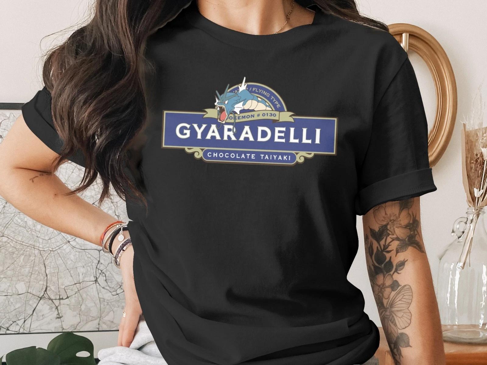 Gyaradelli Funny Chocolate Parody T-Shirt Anime Inspired Gamer Tee Pokemon Fan G 3XL