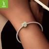 Monet Impression Silicone Bead Barrier Charm 925 Silver Bead Jewelry Accessories Flower And Grass Spring New