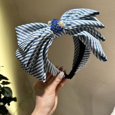 Large Knotted Bow Headbands for Women Wide Black Green Pink Blue Headbands for Girls Hair Accessories Knot Headband with Big Bow