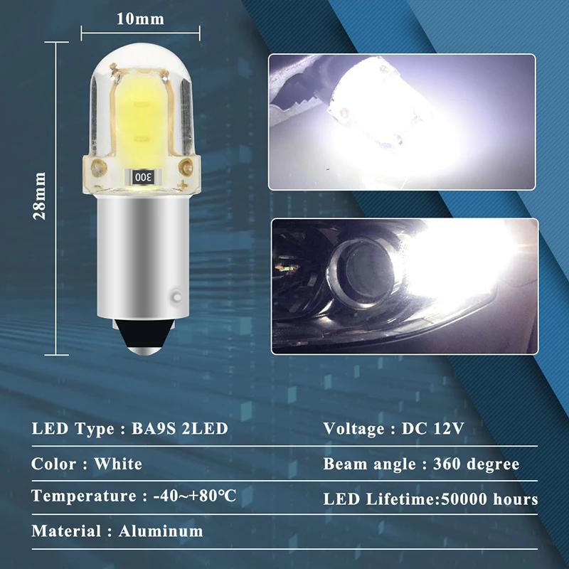 10 BUC BA9S T4W H6W W5W LED CANBUS COB 2LED Becuri Mașină Interior Placuță de Înmatriculare Lumină de Semnalizare Citire Lampă Auto 12v