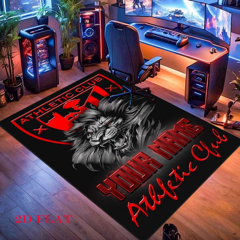 Custom Athletic Bilbao Carpet Rug for Living Room Bedroom Home Sofa Decoration,Kids play Nonslip Floor Mat