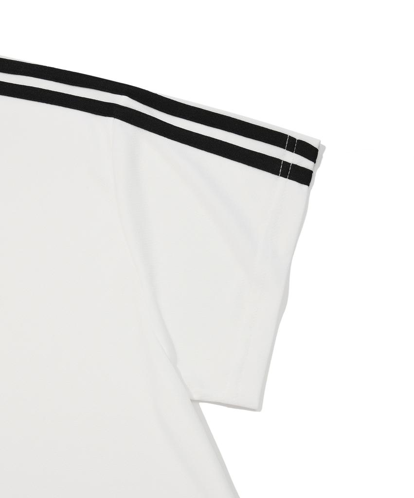 SAINTPAIN Sp Heart Emblem Logo Line Collar T-Shirt - White