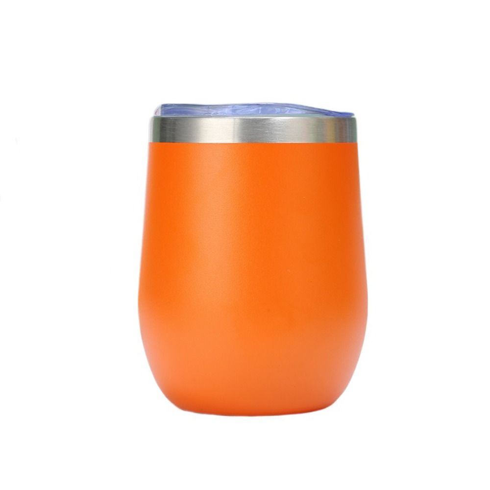 With Lid Insulated Cup 12oz Coffee Cup Travel Mug Stainless Steel Eggshell Cup Birthday Gift