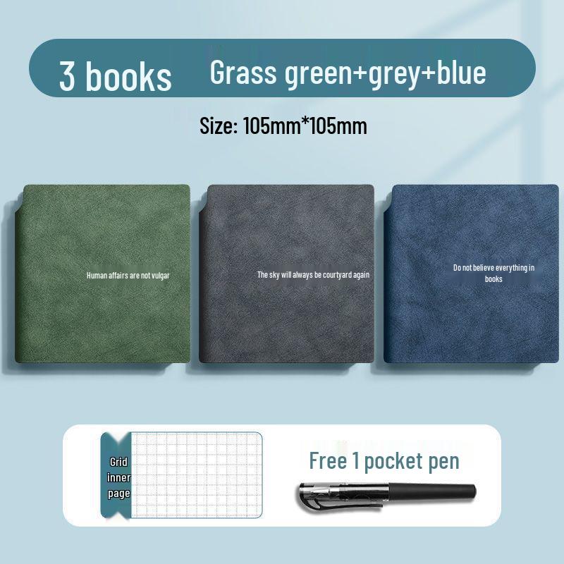 Fickduk: Portabelt rutat anteckningsblock & Praktisk anteckningsbok