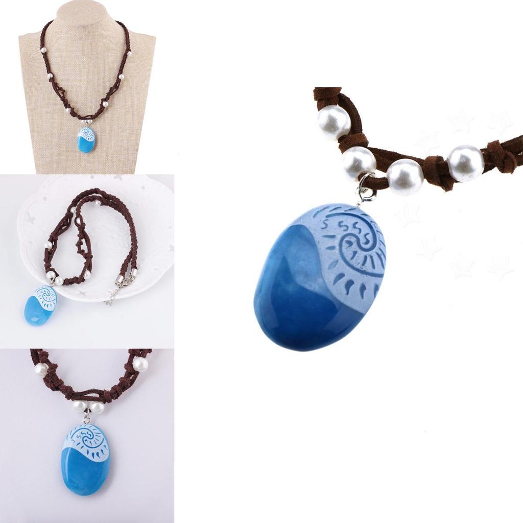 Moana Necklace Costume Cosplay Props For Princess Heart Of Te Fiti Fans**