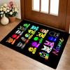 Custom Name Colorful Faces Living Room Non-Slip Area Rug Soft Carpet for Bedroom Kids Playroom Sofa Office Home Decor Doormat