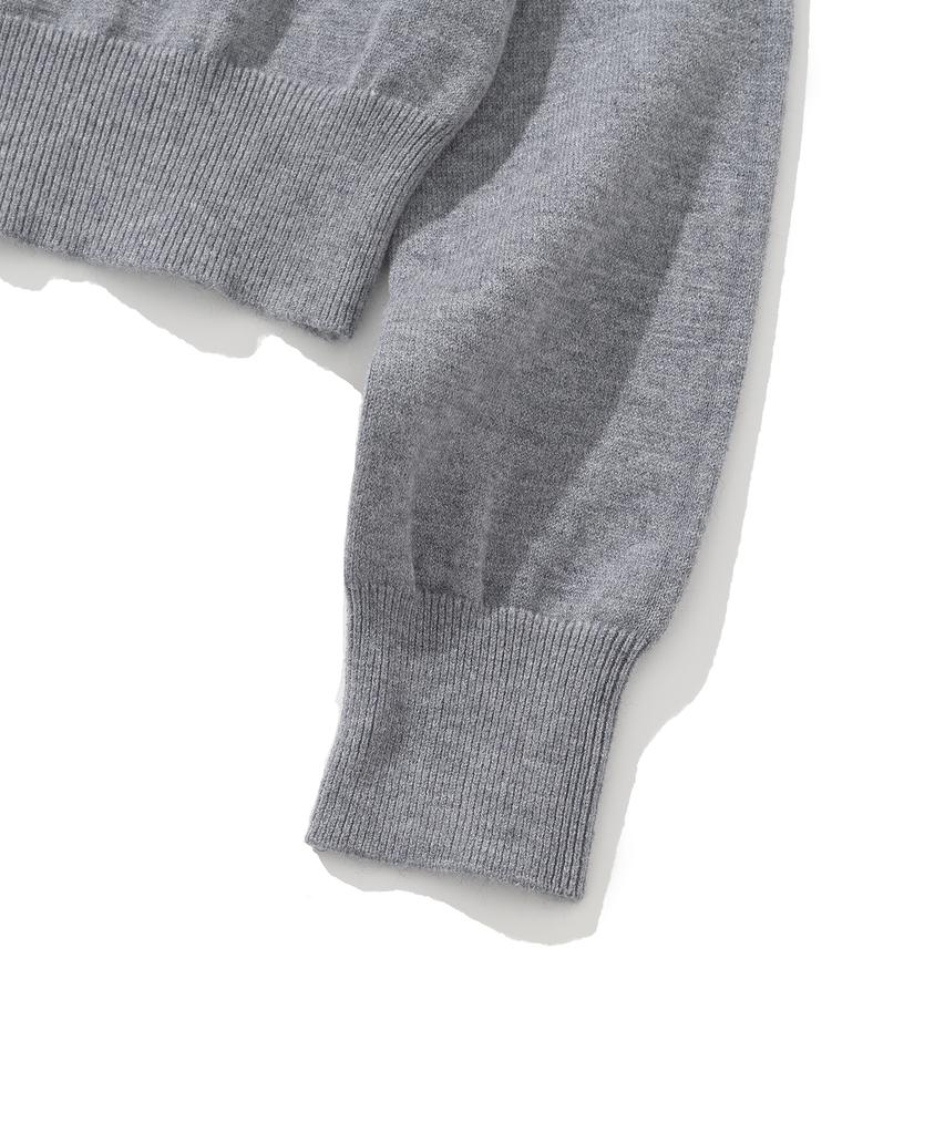 KNITTED (W) Basic Essential Washable Half Turtleneck Knit Grey