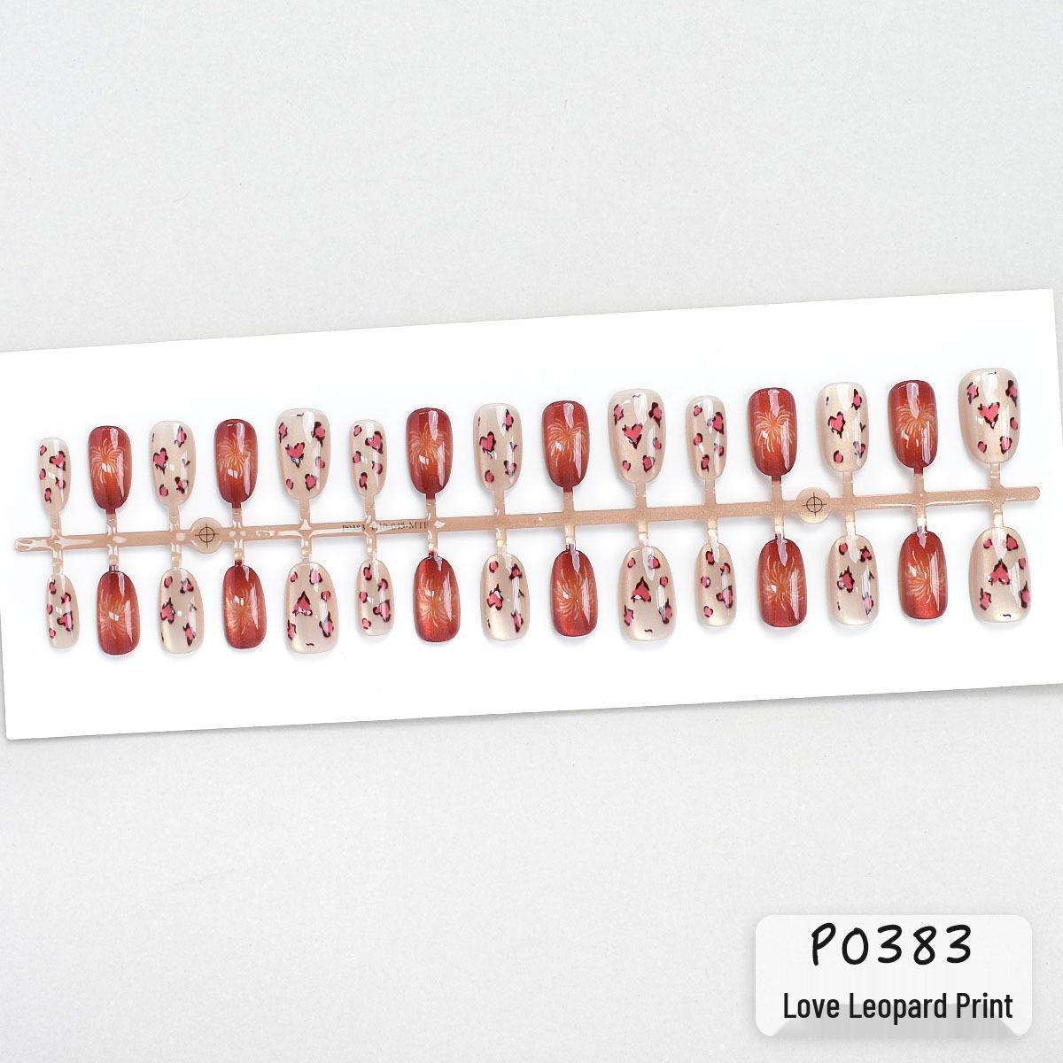 30-Piece Size-Coded Wearable Cat Eye Nail Tips, High-End White-Enhancing Stickers