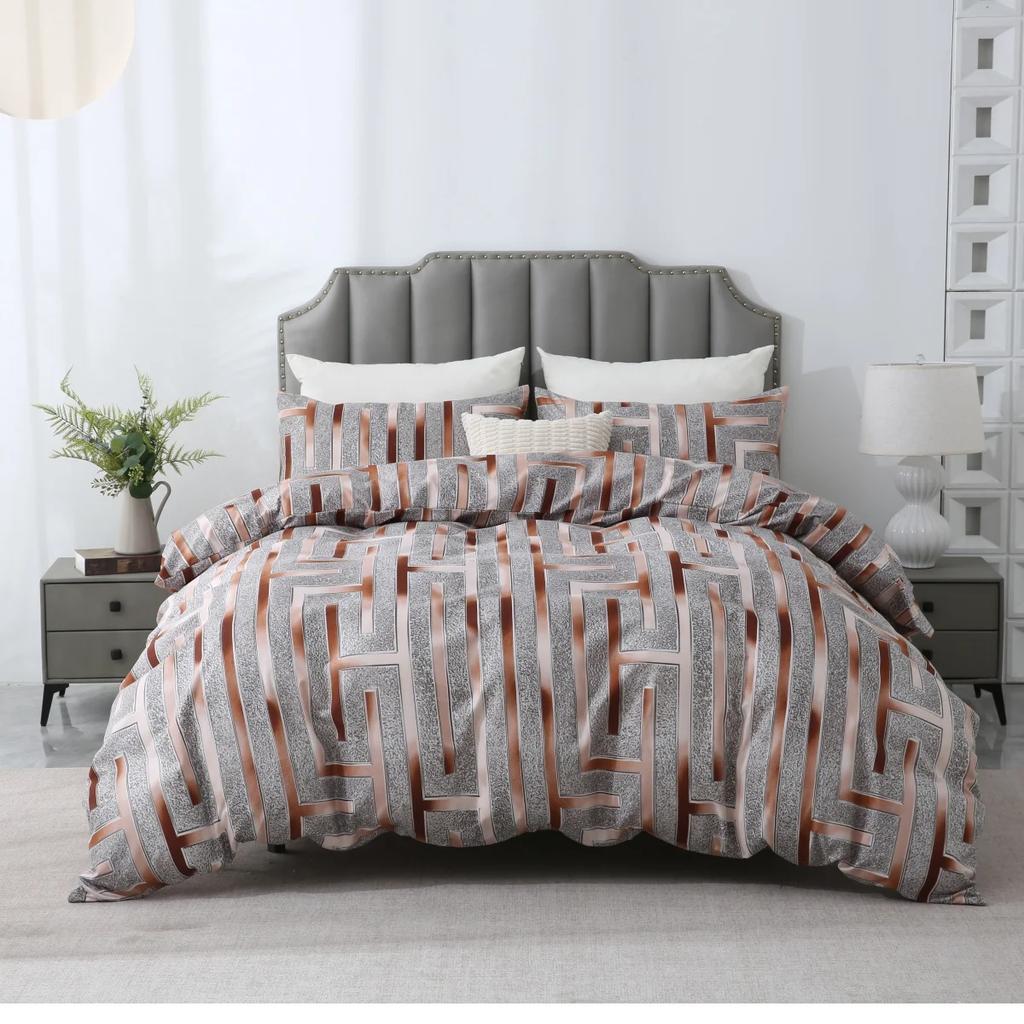 Simple Stripes Duvet Cover Twin Full King Modern Geometric Striped Comforter Cover 2/3pcs Microfiber Reversible Boho Bedding Set