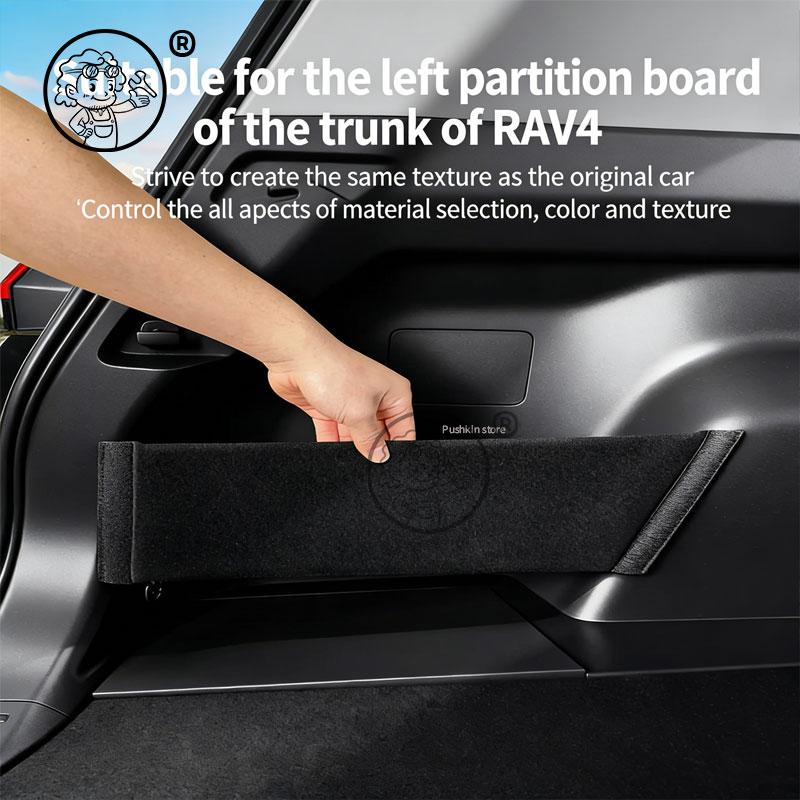 Divisorio Scomparto Riserva Posteriore per Auto per Toyota RAV4 XA60 2026 2027 6ª Generazione Baffle Laterale per Storage Bagagliaio Accessori di Modifica Auto