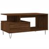  Coffee Table, Brown Oak 90x49x45 Cm, Wood-based Material