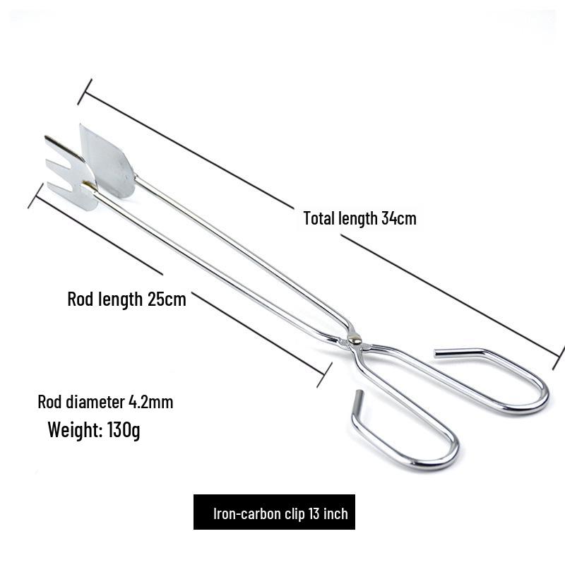 Clești extra lungi pentru cărbune pentru grătar în aer liber și aragaz de uz casnic