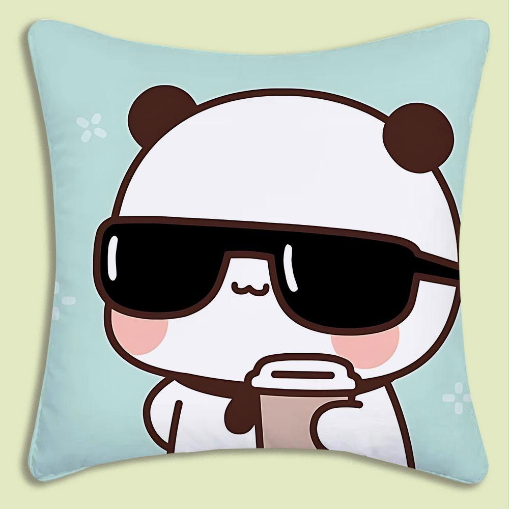 Cartoon Bubu Dudu Pillow Covers Cartoon Sofa Decorative Home Double-sided Printing Short Plush Cute Cushion Cover