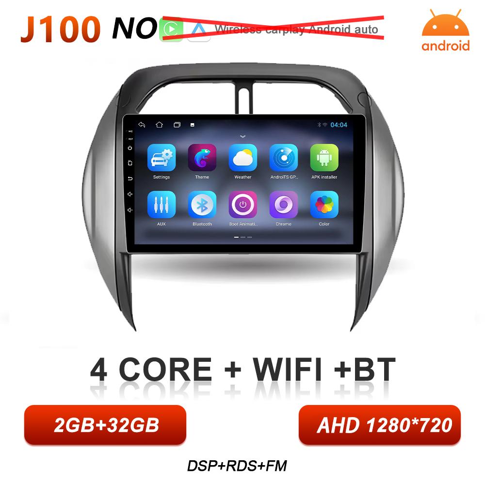 Android 16 Car Radio Carplay For Toyota RAV4 RAV 4 2003 2004 2005 Car Intelligent Systems Multimedia Player Wireless Head Unit