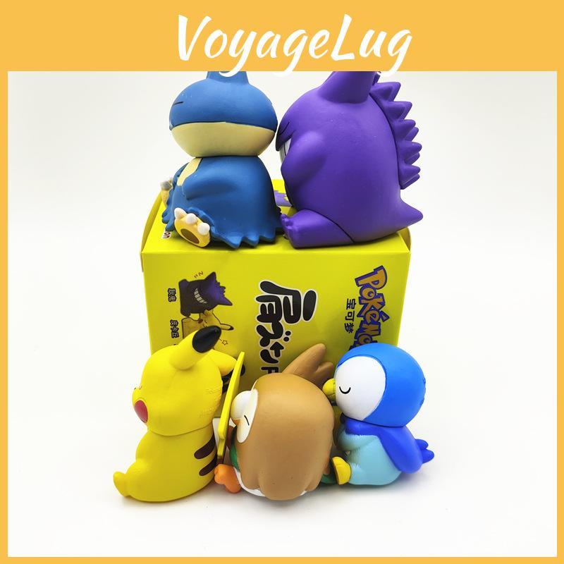 Highquality Pvc Mini Figures Sleepy Pikachu And Snorlax Toys