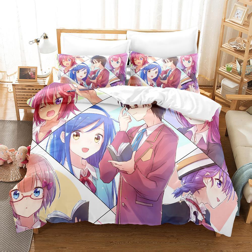 Imprimare 3D Anime Nu Învățăm Niciodată: Set Lenjerie de Pat Bokuben Single Twin Full Queen King Size Set de Pat pentru Dormitor Adulți Copii Seturi Huse de Plapumă
