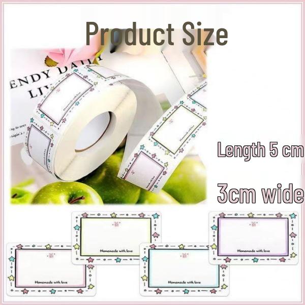 250 Square Blank Label Stickers - DIY Handwriting, Name Tags, Handmade Baking, Storage & Classification Marking