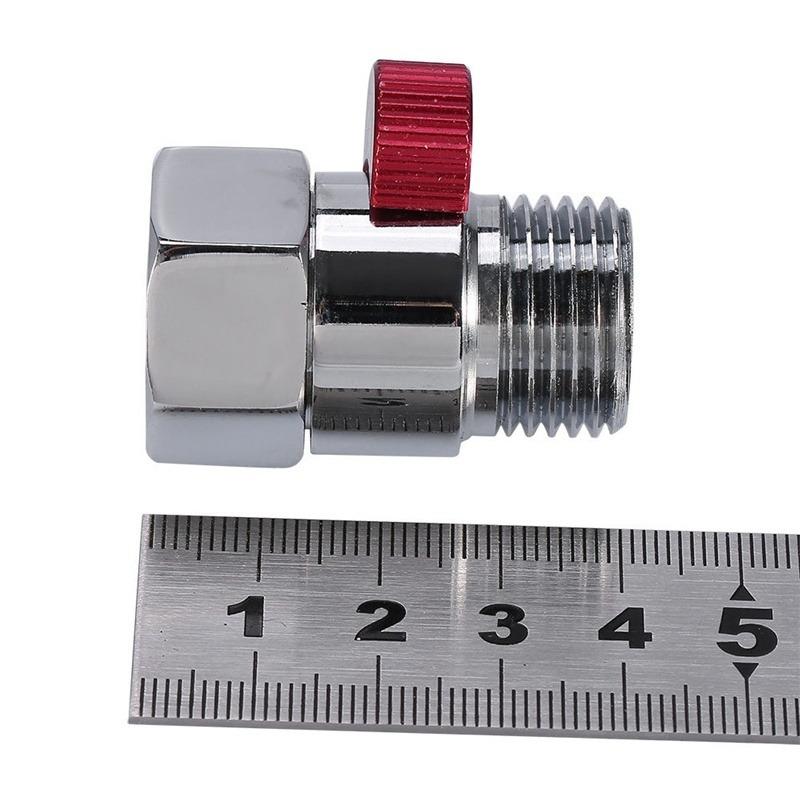 Valvă Premium de Control al Debitului de Apă cu Racord în Y din Alamă pentru Duș de Baie, Valvă Unghiulară de Închidere cu Trecere Directă, Accesoriu Robinet Apă Baie pentru Instalații Sanitare de Baie