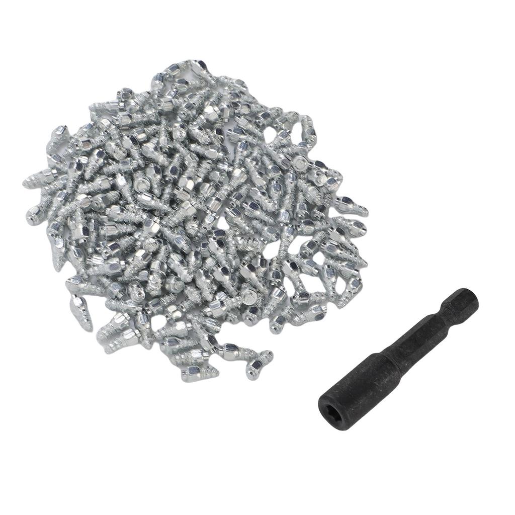 200PCS Tire Snow Studs Anti Skid Ice Stud Tyre Spike Wear Proof ATV Tire Studs with Installation Tool for Motorcycle