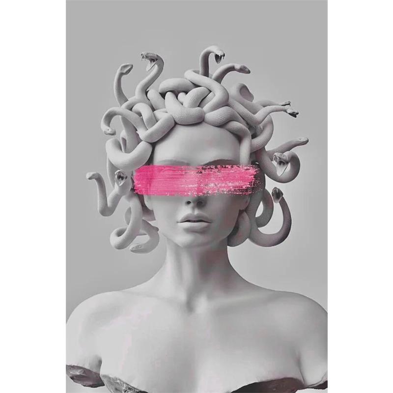 Poster Artistico Medusa di Smeraldo Creature Mitologiche Stampe per Pareti Pittura su Tela Mitologia Greca Moderna per Galleria Decorazioni per la Casa