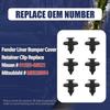 20PCS Fender Trim Panel Bumper Shield Retainer Fastener Rivet Push-Type Clips, Compatible with Nissan Infiniti Chrysler Dodge, Replaces 01553-09321