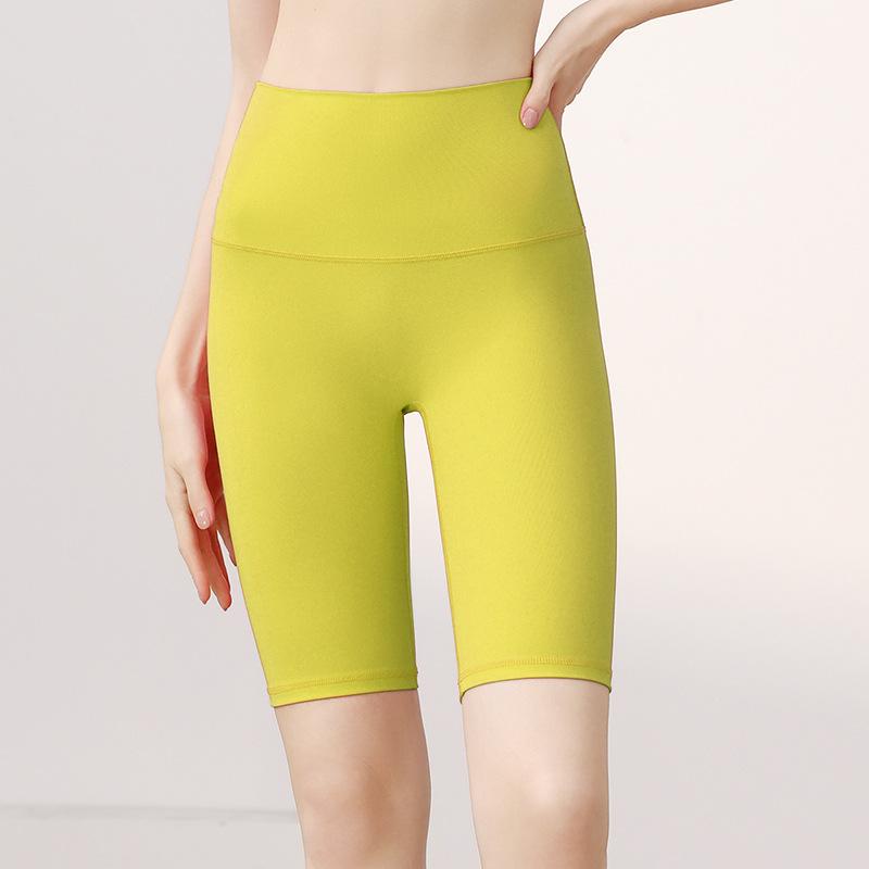 Sports Shorts, Yoga Five-point Pants, Women's High Waist, Hip Lift, Tight Body Wear, Fitness Pants, Running Cycling Pants, Nylon