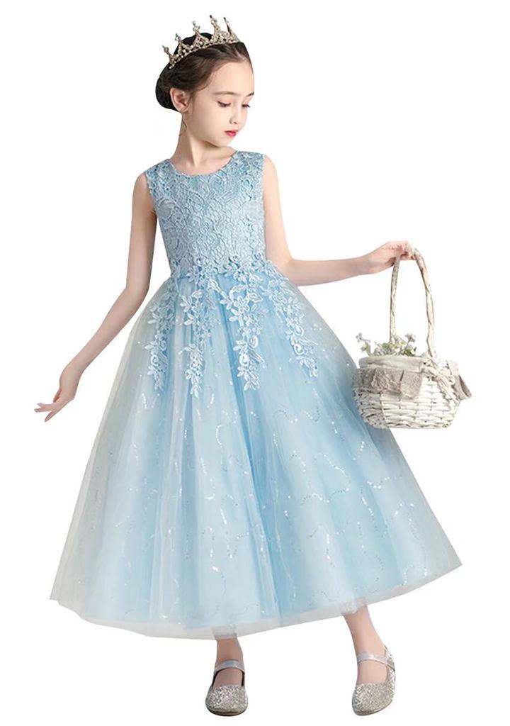 TYQQU Formal Formal Wedding Long Kindergarten Entrance Light Size 140 Kids' Dress, Junior, Piano, Party, Concert, Dress, Dress, Recital, Girls'