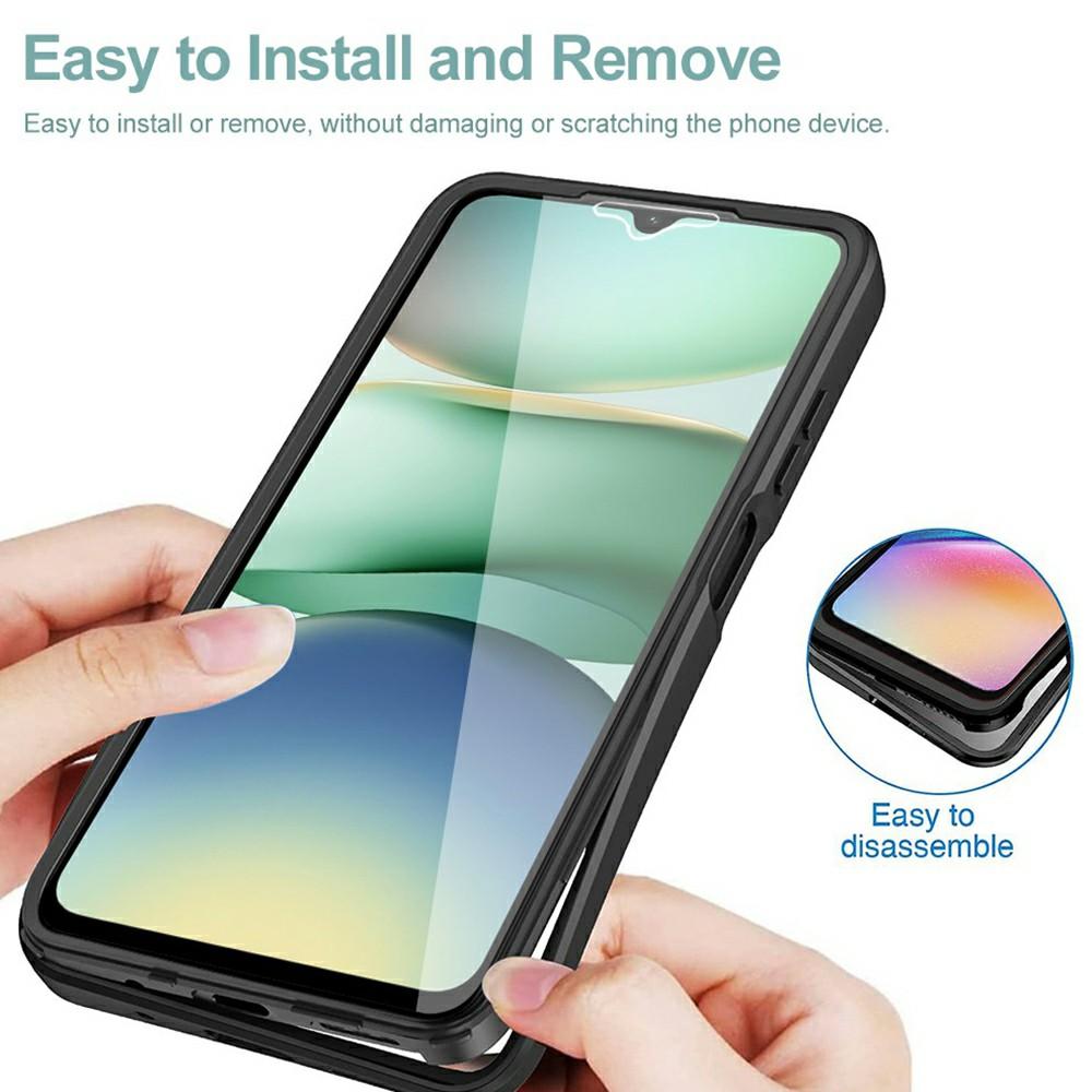 Pro Xiaomi Redmi A5 4G (171,7 mm)/Pouzdro Poco C71 4G Akryl+TPU Průhledný Kryt na Telefon s PET Fólií na Obrazovku