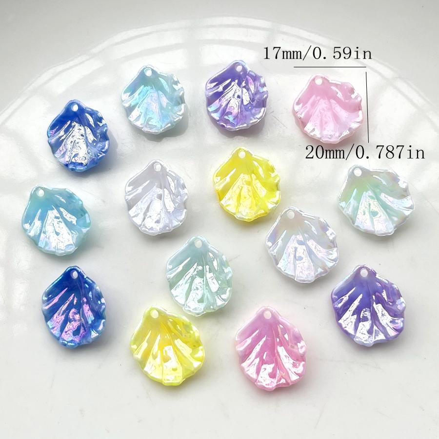 30pcs Beautiful AB Color Leaf Bead Adaptors Bracelet Necklace DIY Hair Earrings Bracelet Pendant Making Decorative Accessories
