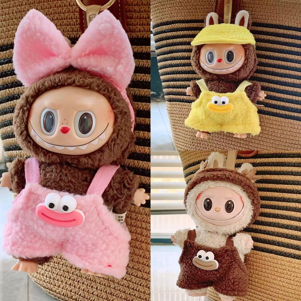 17cm Doll Clothes, Vinyl Doll Decorations, Canvas Clothes, Labubu Pendant Clothes, Baby Clothes, Dresses, Overalls, Replacement Clothes