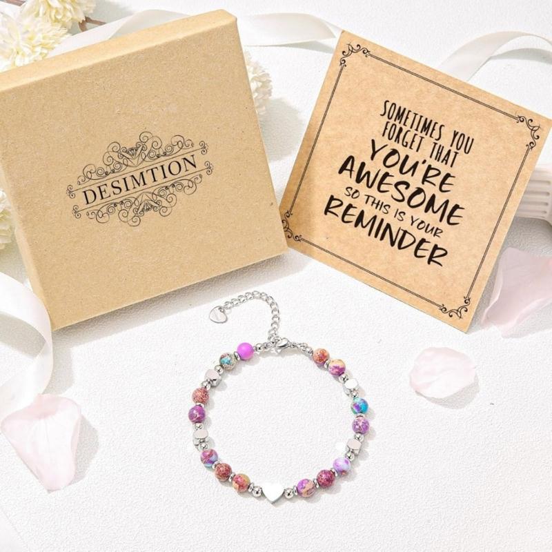 Armband mit Natursteinperlen Handgefertigt Mit Echten Edelsteinen Verstellbares Handgelenk Schmuckzubehör Für Damen Herren