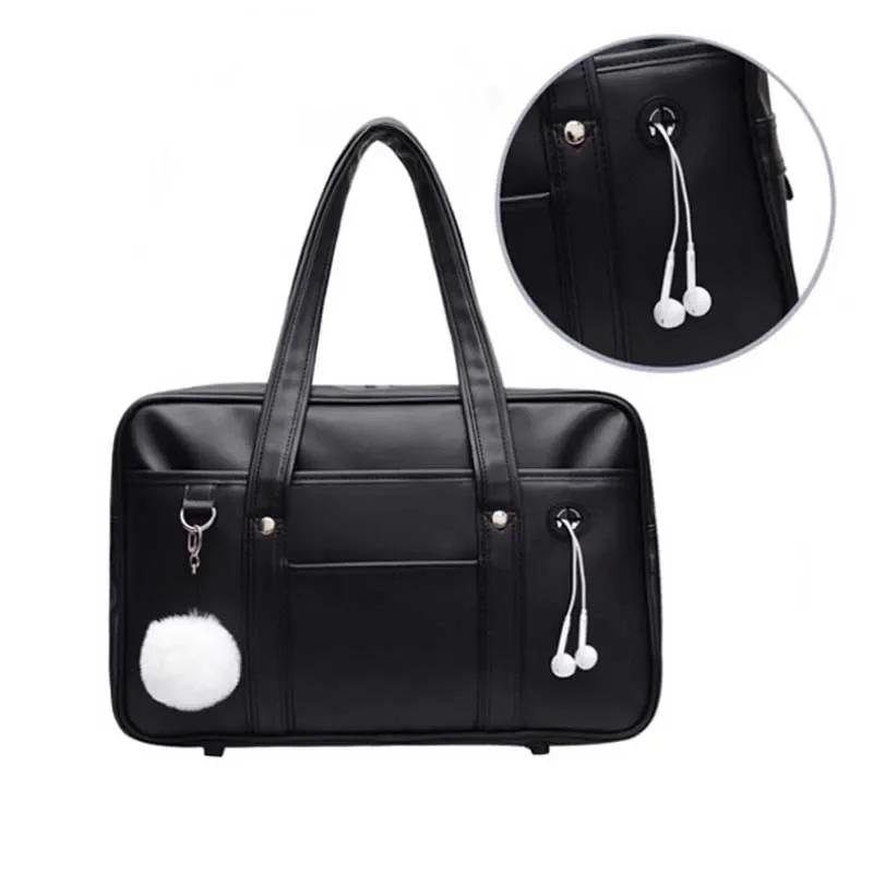 Casual PU Shoulder Bag Junior High School Students School Bag Handbag Anime Uniform Bag Tote Bags for Women