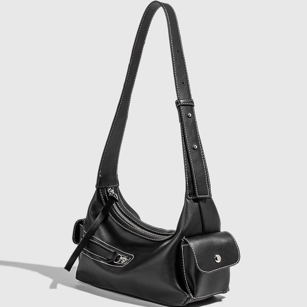 One Shoulder Crossbody Women'S Bag Cool Drag Spice Girl Locomotive Casual Armpit Bag One Shoulder Retro Texture Small Bag