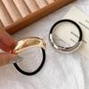Punk Metal Smooth Corss Elastic Hair Loop Hairband for Women Ponytail Hair Pins Headwear Vintage Fashion Jewelry Hair Accessorie