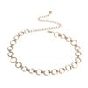 Minimalist Metal Waist Chain With Circles And Electroplated Finish For Womens Casual Wear