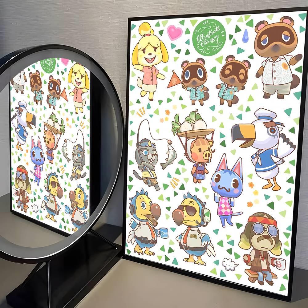 Animal Crossing New Horizons Diamantmalerei DIY Kunst Voll Runde Quadratische Diamantmosaik Heimdekoration Kindergeschenk