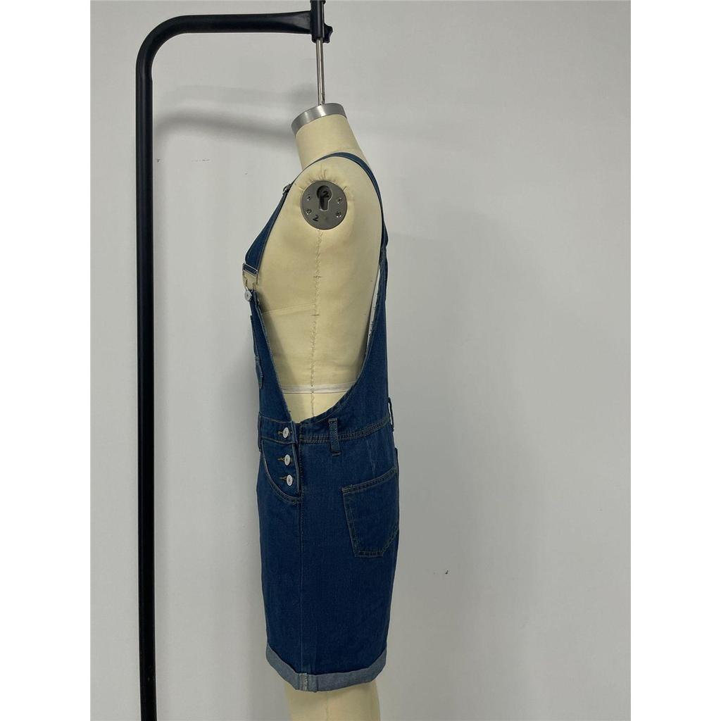 Women's Loose Multi-Pocket Overalls Jeans - European & American Style