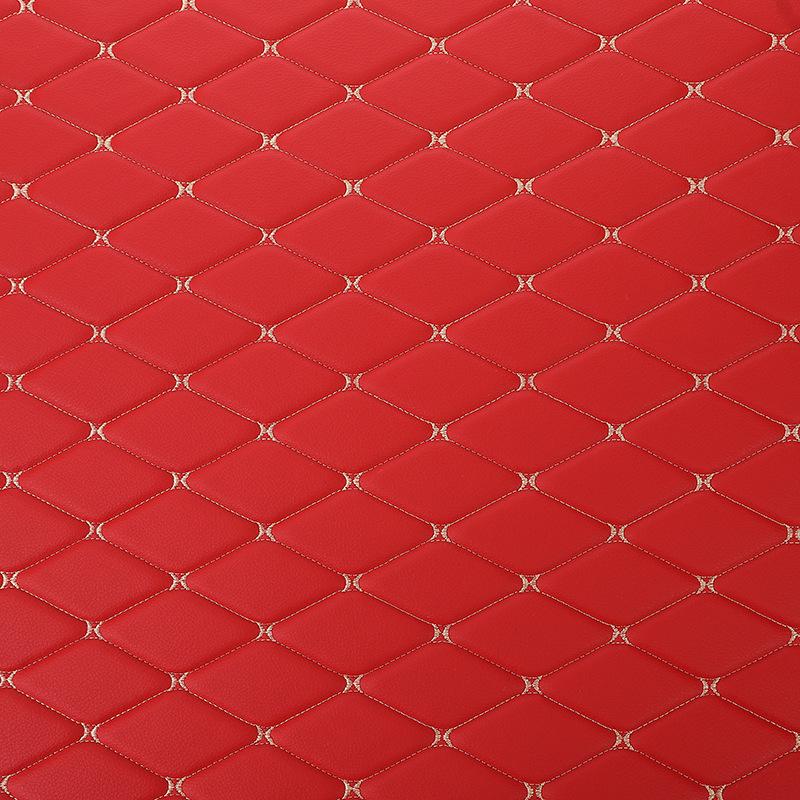 Diamond Pattern Quilted Leather Car Seat Cover & Mat