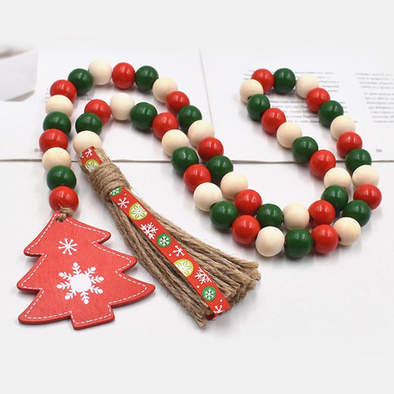 

Рождественская елка кисточка бусины рождественская елка висячая бирка конопляная веревка кулон