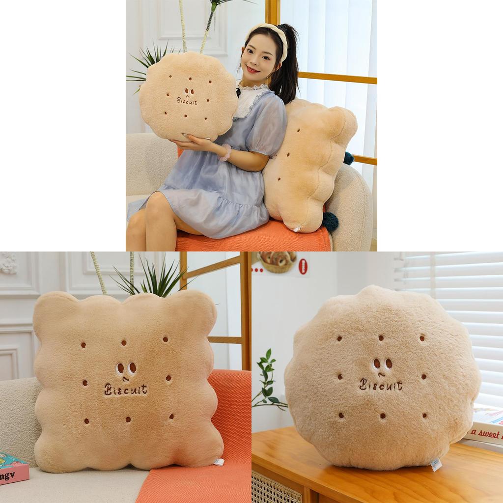 Soft Plush Cookie Pillow For Home Use Lounge Chair Nap Desk Support Comfort Sitting