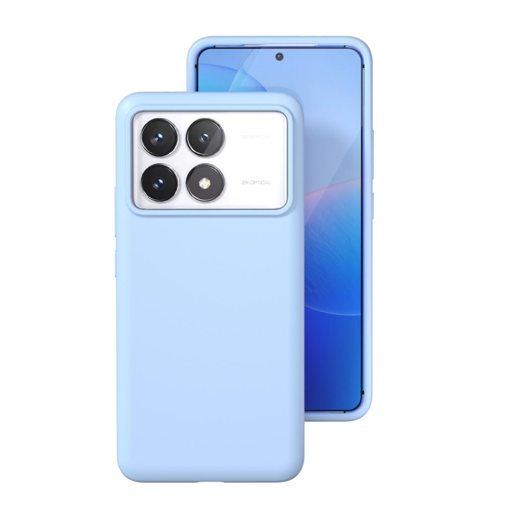 Liquid Silicone Gel Is Suitable for Redmi NOTE14PRO Solid Color Phone Case K80 Full Package Shockproof K70E Skin-feel Protective Case