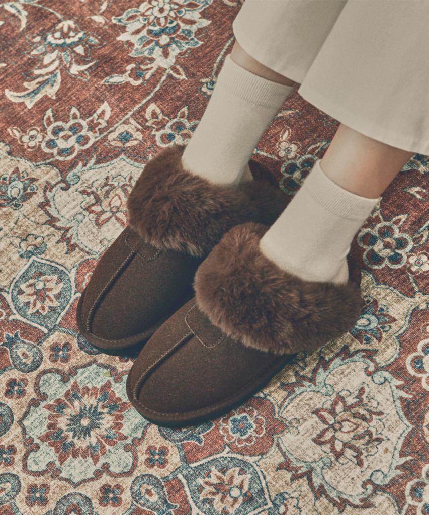 Customade Woman 2.5Cm Platform Winter Fur Slippers Nina (Cw0058Db)