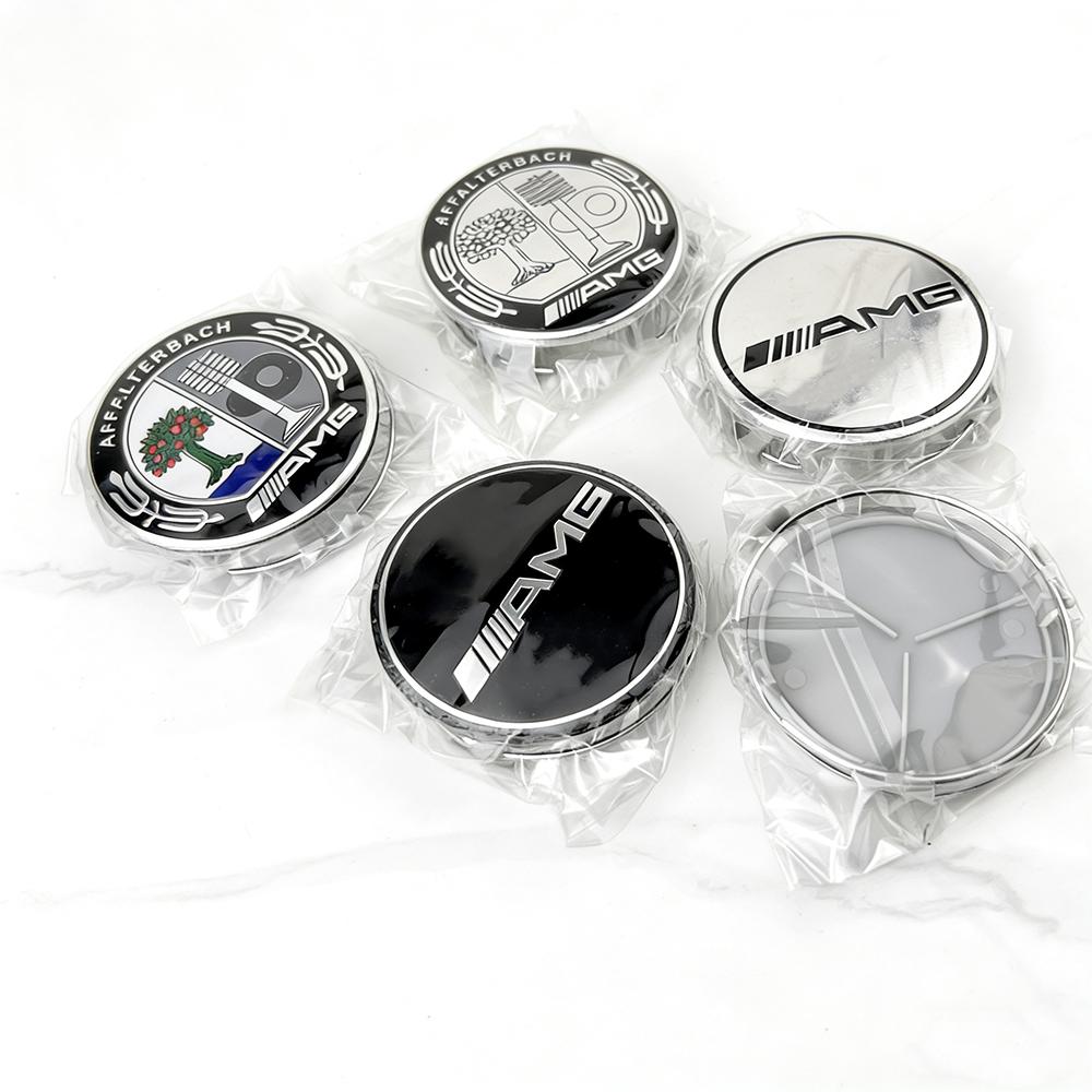 4Pcs 75mm Wheel Hub Center Cap Emblem Replacement For AMG Mercedes Benz C180 C200 E260 E300 ML350 W204 W210 W211 A1714000025 Car