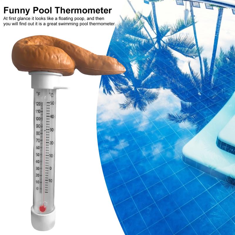 Schwimmbadthermometer Wassertemperaturmesser Kackhaufen-förmig Scherz Schwimmendes Poolthermometer
