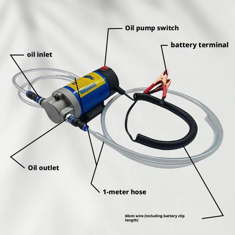 12V/24V Portable Oil Pump Electric Gear Oil Extractor Oil Transfer Pump With Outlet Hose For Cars Motorcycles Marine