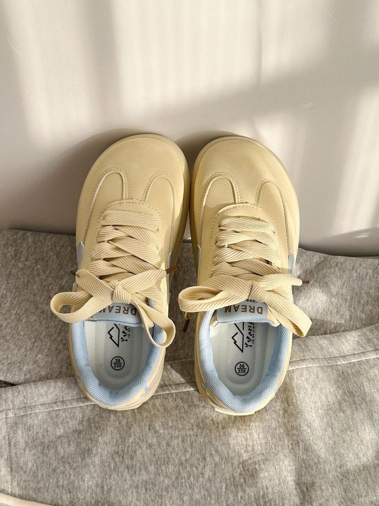 Women's Versatile 2025 Dopamine Platform Sneakers - Casual, Lightweight, Round Toe German Trainers