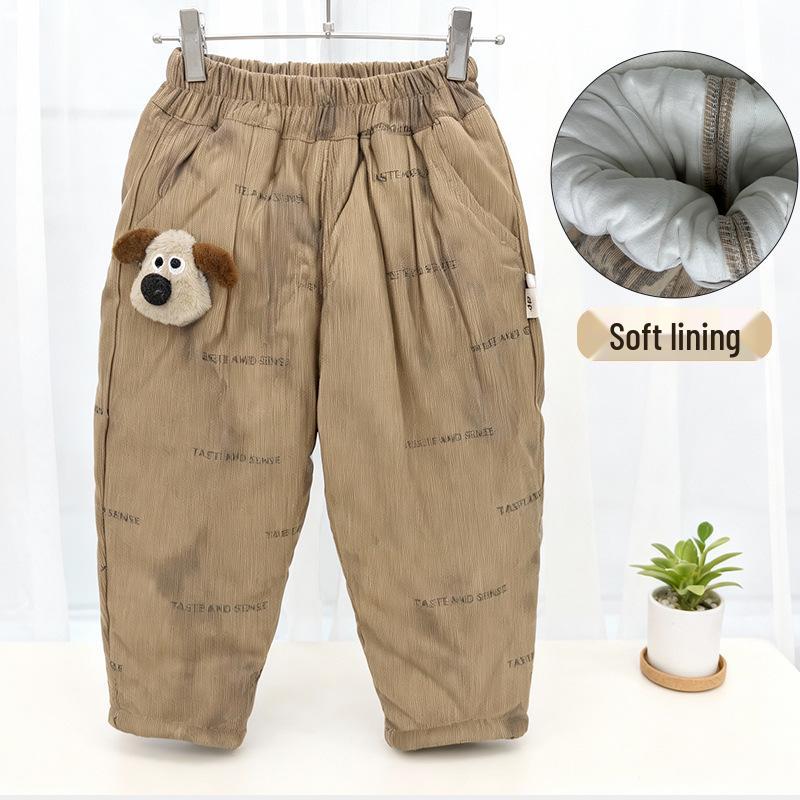 

Children s Thickened Quilted Cotton Pants - Stylish Warm Winter Clothing for Boys and Girls 90 cm