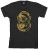 Threadrock Herren Taucherhelm Tiefsee T-Shirt Marineblau Geschenk